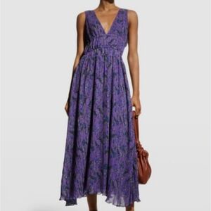 Ramy Brook Black and Purple Maxi Dress